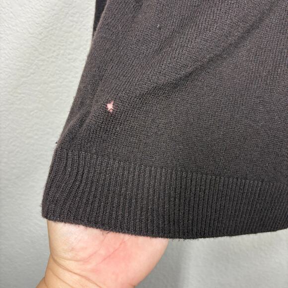 Theory Womens Size Medium Crew Neck Sweater Mink Brown Feather Cashmere Pullover - Picture 6 of 10